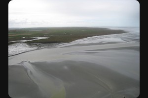 Mudflats around Mont-Saint-Michel