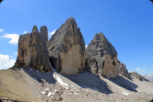 Tre Cime auf halbem Weg ...