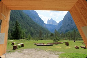 Tre Cime view in Rienza valley