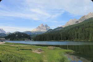 Lago Misurina am Abend