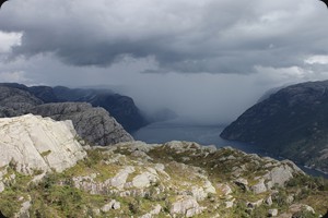 On the way back from Preikestolen