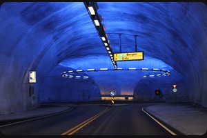 Roundabout in a tunnel